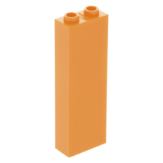 LEGO kocka 1x2×5, narancssárga (2454)
