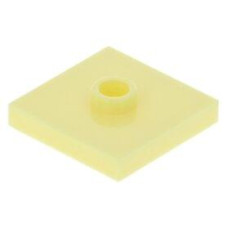 LEGO lapos elem 1 bütyökkel középen 2×2, világossárga (87580)