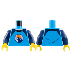 LEGO felsőtest hegy mintás felső mintával, sötét azúrkék (76382)