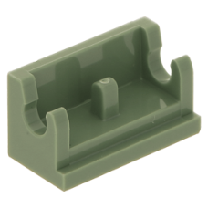 LEGO kocka csuklós elem alapja (zsanér) 1×2, homokzöld (3937)