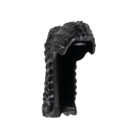 LEGO női haj hosszú copfos, fekete (83345)