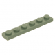 LEGO lapos elem 1x6, homokzöld (3666)