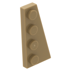 LEGO ék/szárny alakú lapos elem 4x2 jobbos, sötét sárgásbarna (41769)