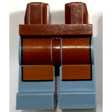 LEGO láb kötény mintával, vörösesbarna-homokkék (21902)