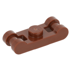 LEGO lapos elem 1x1 két oldalán fogóval, vörösesbarna (78257)