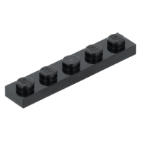 LEGO lapos elem 1x5, fekete (78329)