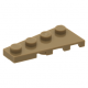 LEGO ék/szárny alakú lapos elem 4x2 balos, sötét sárgásbarna (41770)
