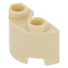 LEGO henger fél (ívelt fal elem) 1×2×1, sárgásbarna (68013)