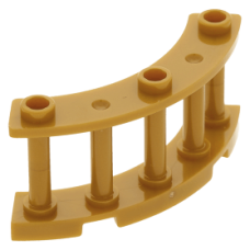 LEGO kerítés negyedkör 4x4x2, gyöngyház arany (21229)