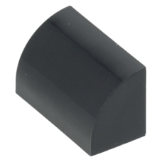 LEGO kocka 1×2×1 íves, fekete (37352)