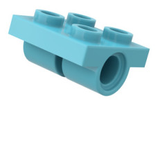 LEGO lapos elem 2x2 alján 2 db pin csatlakozóval, közép azúrkék (2817)