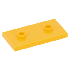 LEGO lapos elem 2×4 2 bütyökkel középen, világos narancssárga (65509)