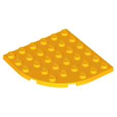 LEGO lapos elem lekerekített sarokkal 6x6, világos narancssárga (6003)