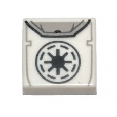 LEGO csempe 1×1 SW birodalmi logó mintával, fehér (100514)