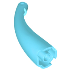 LEGO állati nyak/farok középső része íves, közép azúrkék (67361)