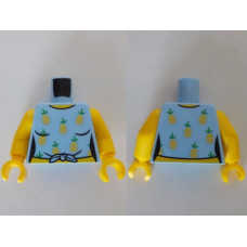 LEGO felsőtest ananász mintás top felső mintával, világoskék (76382)