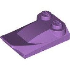 LEGO kocka 2 x 3 x 2/3 két bütyökkel és szárnnyal, közép levendulalila (47456)