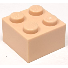 LEGO kocka 2x2, testszínű (3003)