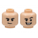 LEGO férfi fej kétarcú mosolygó/nevető arc mintával, világos testszínű (93385)