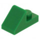 LEGO tetőelem 45°-os 2×1 kivágással, zöld (92946)