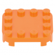 LEGO lapos elem 4×4×2/3 lekerekített sarkokkal és négy talppal, narancssárga (66792)