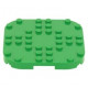 LEGO lapos elem 8×8×2/3 lekerekített sarkokkal és négy talppal, világoszöld (66790)