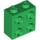 LEGO kocka 1x2×1 2/3 egyik oldalán négy bütyökkel, zöld (22885)