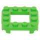 LEGO lapos elem 4×4×2/3 lekerekített sarkokkal és négy talppal középen kivágással, világoszöld (79387)