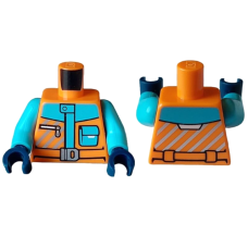 LEGO felsőtest zsebes kabát és öv mintával, narancssárga (76382)