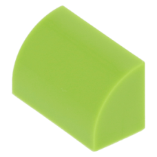 LEGO kocka 1×2×1 íves, lime (37352)