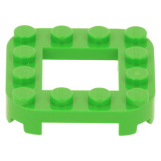LEGO lapos elem 4×4×2/3 lekerekített sarkokkal és négy talppal középen kivágással, világoszöld (79387)