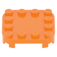 LEGO lapos elem 4×4×2/3 lekerekített sarkokkal és négy talppal, narancssárga (66792)