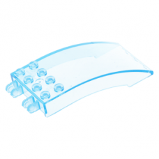 LEGO szélvédő íves 8×4×2 egyik végén fogantyúval, átlátszó világoskék (46413) --- Debrecenben raktáron!