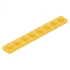 LEGO lapos elem 1x8, világos narancssárga (3460)