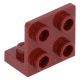 LEGO fordító elem 1 x 2 - 2 x 2, sötétpiros (99207)