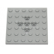 LEGO lapos elem 6x6 5 db pin csatlakozóval, világosszürke (73110)