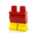 LEGO láb sárga csizma mintával, piros (21019)