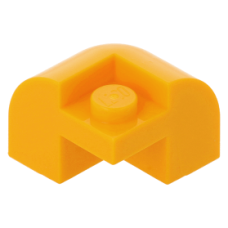 LEGO kocka 2x2×1/3 ívelt sarok, világos narancssárga (67810)