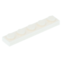 LEGO lapos elem 1x5, fehér (78329)