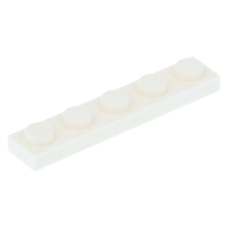 LEGO lapos elem 1x5, fehér (78329)