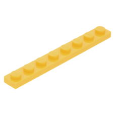 LEGO lapos elem 1x8, világos narancssárga (3460)