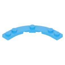 LEGO lapos elem íves sarok 5x5 1/4, sötét azúrkék (80015)