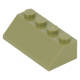 LEGO tetőelem 45°-os 2×4, olajzöld (3037)