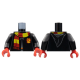 LEGO felsőtest Griffendél címer és sál mintával, fekete (76382)