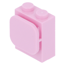 LEGO kocka 1×2×2 papír/fényképtartóval, világos rózsaszín (37452)