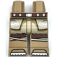 LEGO láb viking láb mintával, sötét sárgásbarna (73200)