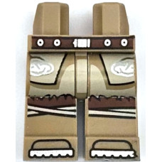 LEGO láb viking láb mintával, sötét sárgásbarna (73200)