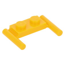LEGO lapos elem 1x2 2 db fogantyúval, világos narancssárga (3839b)