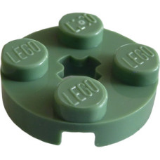 LEGO lapos elem kerek 2x2, homokzöld (4032)