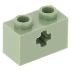 LEGO technic kocka tengely lyukkal 1 × 2, homokzöld (32064)